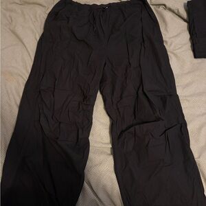 Black H&M parachute pants
